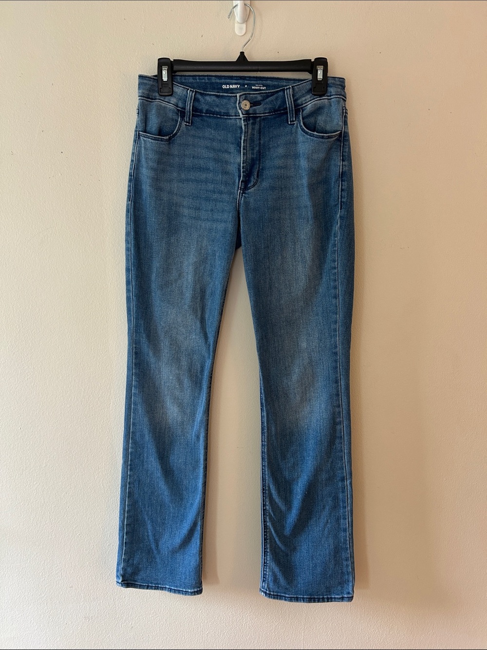 Old Navy Women's Medium Blue Straight-Leg Jeans